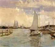 Gloucester Harbor By John Henry Twachtman