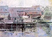 Waterfront Scene Gloucester 1901 By John Henry Twachtman