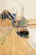 Waterside Scene 1889 By John Henry Twachtman