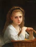 Young Girl with Basket of Fruit 1883 By William-Adolphe Bouguereau