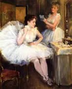 The Ballet Dancers ((The Dressing Room) By Willard Leroy Metcalf