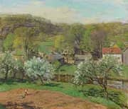 The Village in Late Spring 1920 By Willard Leroy Metcalf