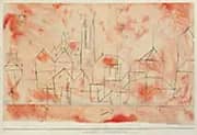 City with Gothic Cathedral 1925 By Paul Klee
