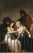 Majas on a Balcony c1800 By Francisco Goya