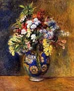 Flowers in a Vase 1878 By Pierre Auguste Renoir
