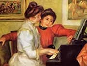 Yvonne and Christine Lerolle at The Piano 1897 By Pierre Auguste Renoir