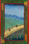 Japonaiserie Bridge in the Rain By Vincent van Gogh