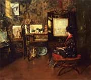 Alice in The Shinnecock Studio By William Merritt Chase