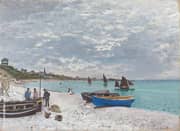 Beach Sainte Adresse 1867 By Claude Monet