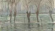 Flood Waters at Giverny c1896 By Claude Monet