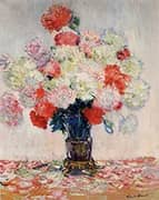 Vase of Peonies 1882 By Claude Monet