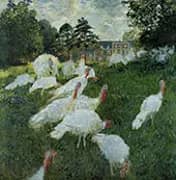 Turkeys 1876 By Claude Monet