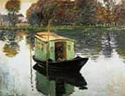 The Studio Boat 1875 2 By Claude Monet