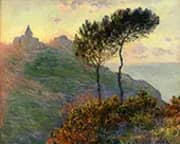 The Church at Varengeville against the Sunset 1882 By Claude Monet