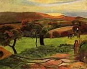 Fields by the Sea Le Pouldu 1889 By Paul Gauguin