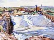 A Tarpaulin over a Dug out Ransart By John Singer Sargent