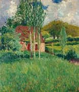 Barn in Summer Landscape By Robert William Vonnoh
