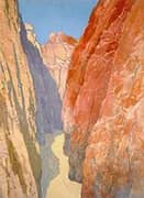 Desert Gorge Wall Street Canyon By Fernand Lungren