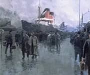 Liverpool also known as Docking a Liner By Fernand Lungren