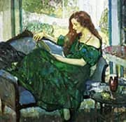 Miss V in Green By Richard Emil Miller
