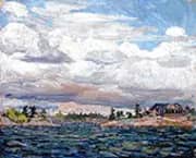 Cottage on a Rocky Shore By Tom Thomson