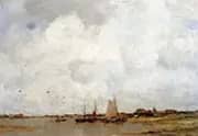 Fishing Ships on a River By Jacob Maris