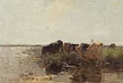 Cows Grazing near a Stream c1907 By Willem Maris