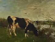 Cows in Marsh Land By Willem Maris