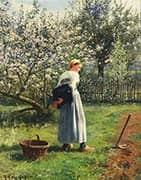 In The Orchard By Daniel Ridgway Knight