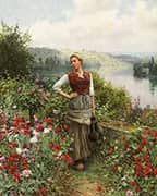 On The Terrace at Rolleboise By Daniel Ridgway Knight