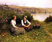 Waiting for The Ferryman By Daniel Ridgway Knight