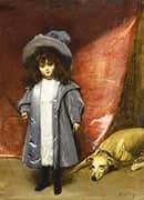 Child and Dog 1899 By Charles Auguste Emile Durant (Carolus Duran)