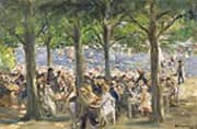 Beer Garden near The Havel Under Trees By Max Liebermann