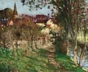 Evening at Saint Germain sur Avre By Pierre Eugene Montezin