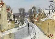 Route sous la Neige By Pierre Eugene Montezin