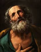 The Repentant Saint Peter By Guido Reni