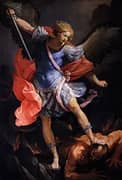 Saint Michael Defeats Satan By Guido Reni