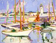 Boats at Royan 1910 By Samuel John Peploe