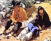 Jim and His Daughter 1921 By Walter Ufer