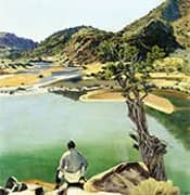 Mirrored Lake Desert By Walter Ufer