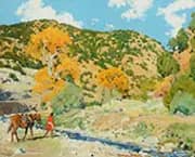 Water Crossing The Creek By Walter Ufer