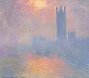 Houses of Parliament Sun Shining through Fog 1904 By Claude Monet