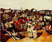 Market at Csikszereda 1935 By Vilmos aba-Novak