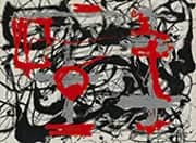 Inspired by Red Black and Silver By Jackson Pollock (Inspired By)
