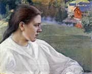 Girl on The Beach Aino Makinen 1901 By Pekka Halonen