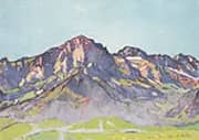 Dents Blanches near Champer in The Morning Sun 1916 By Ferdinand Hodler