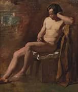 Somnolency Study of a Male Nude By William Etty