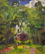 Landscape with Red House 1910 By Aristarkh Vasilyevich Lentulov