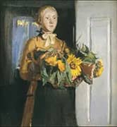 The Girl with the Sunflowers By Michael Peter Ancher