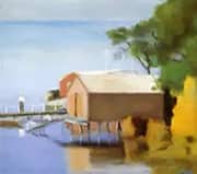 The Boatshed Beaumaris c1928 By Clarice Beckett